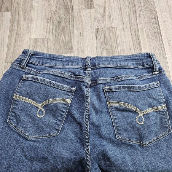 Lee Riders Jeans Womens 12P Blue Straight Leg Stretch Denim Mid Rise Casual - Picture 3 of 11